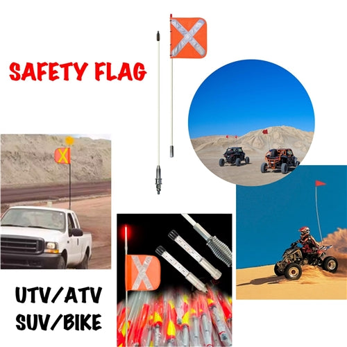 Safety Flagpole / TOP Light Warning Whips